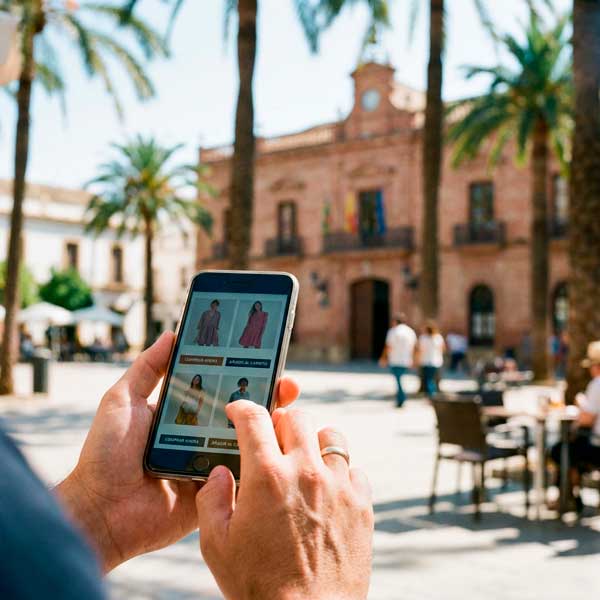 Tienda online adaptada a móvil para comercio local