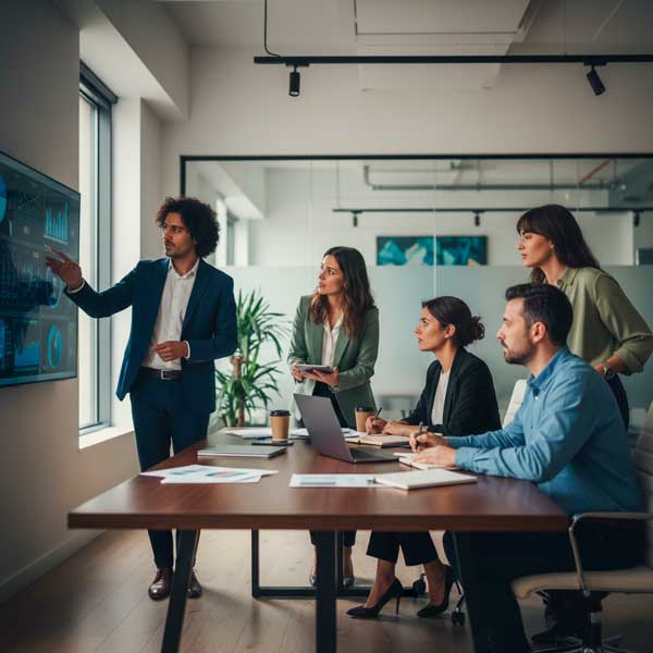 Sesión de fotos corporativa en Jaén, tu equipo en acción, no posando forzados
