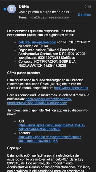 Phising DEHÚ email estafa