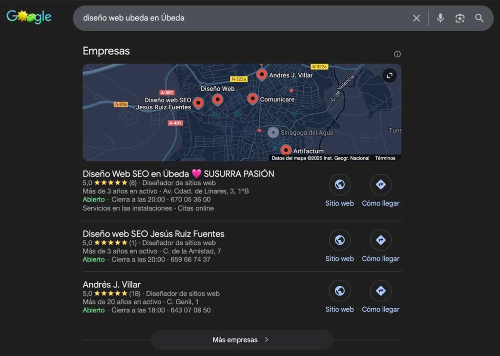 Seo Local Profesional en búsquedas de google