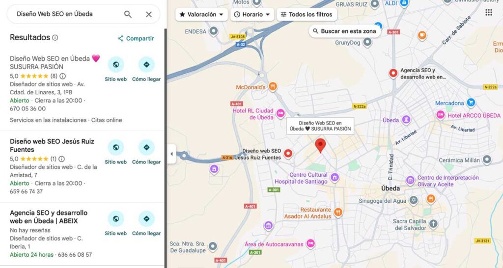 Seo Local Profesional en google maps